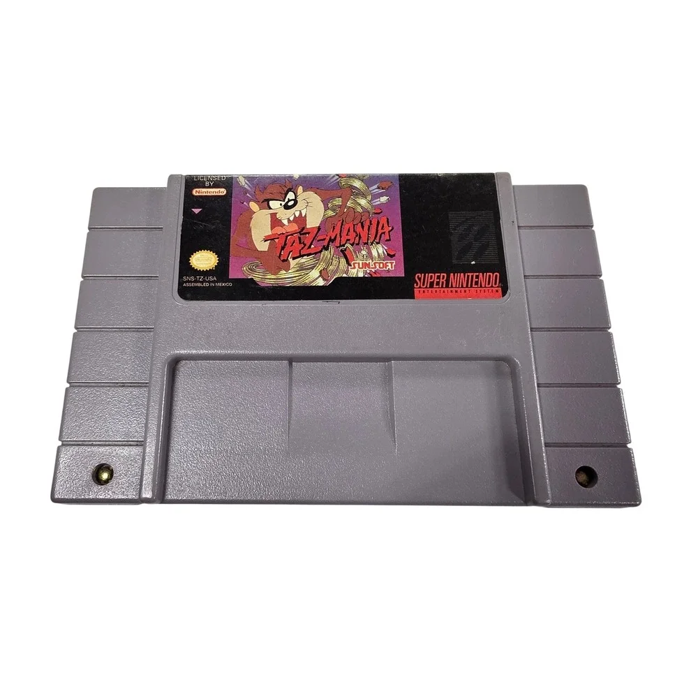 Taz-Mania Nintendo SNES Super Nintendo Sunsoft Game Cartridge Only